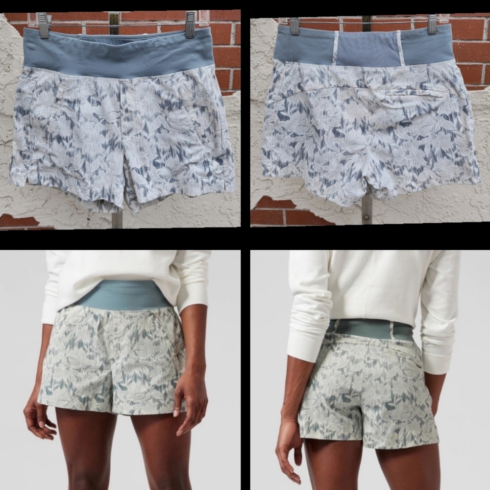 Size 4 Women ATHLETA Lace Athletic Trekkie North Shorts Pockets